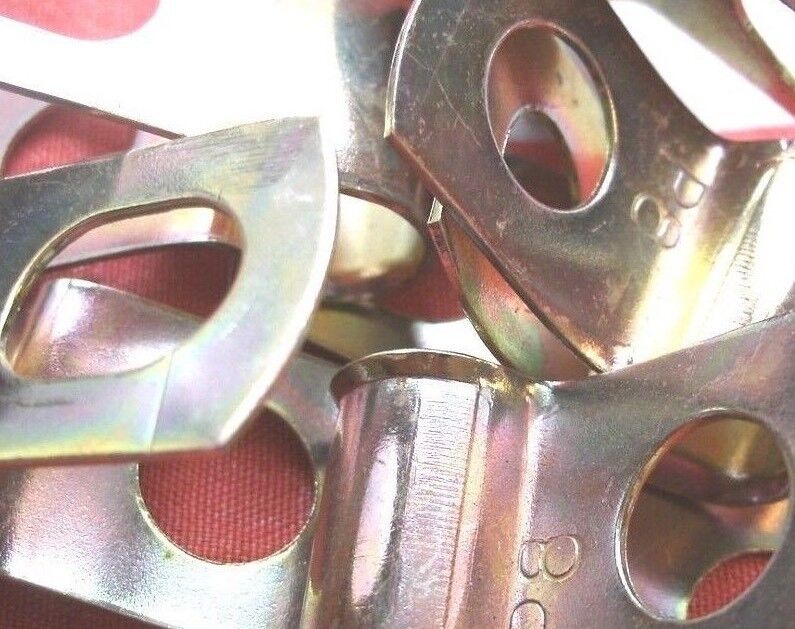NEW PAIR Of 3/8" Bright Zinc Plated Steel P Clips Clamp Cable Fixing Wire