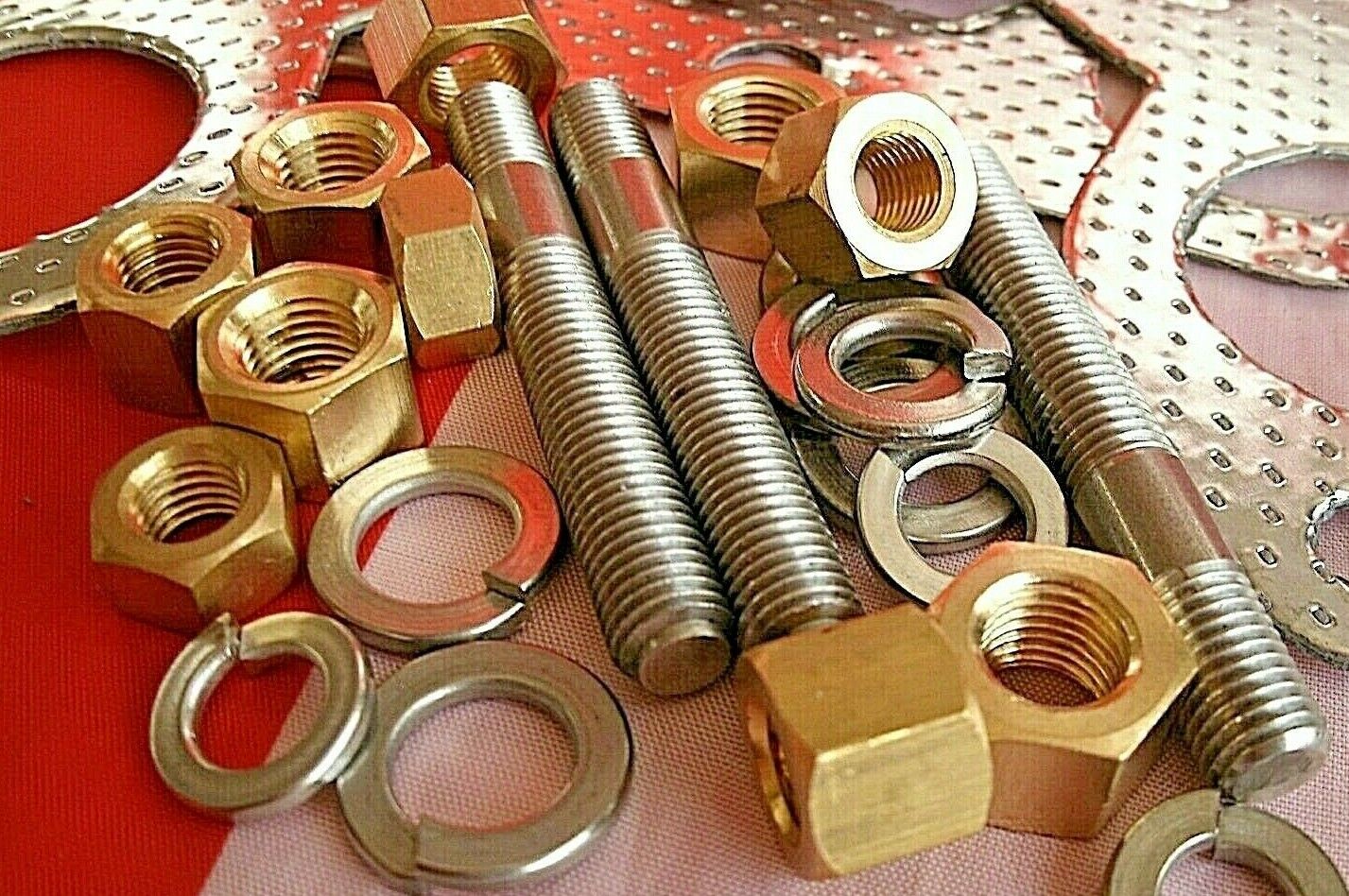 Land Rover 1.6 & 2.0 4 Cylinder Exhaust Manifold fitting kit Brass & Stainless