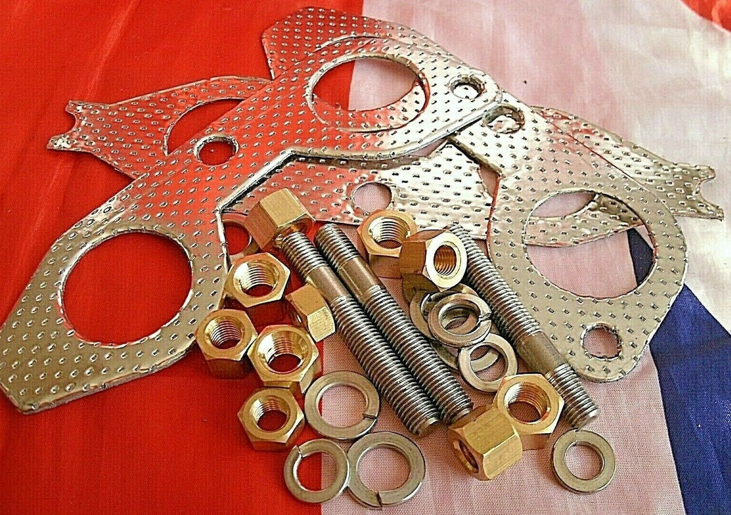 Land Rover 2.6 Petrol 6 Cylinder Exhaust Manifold Fitting Kit Brass & Stainless