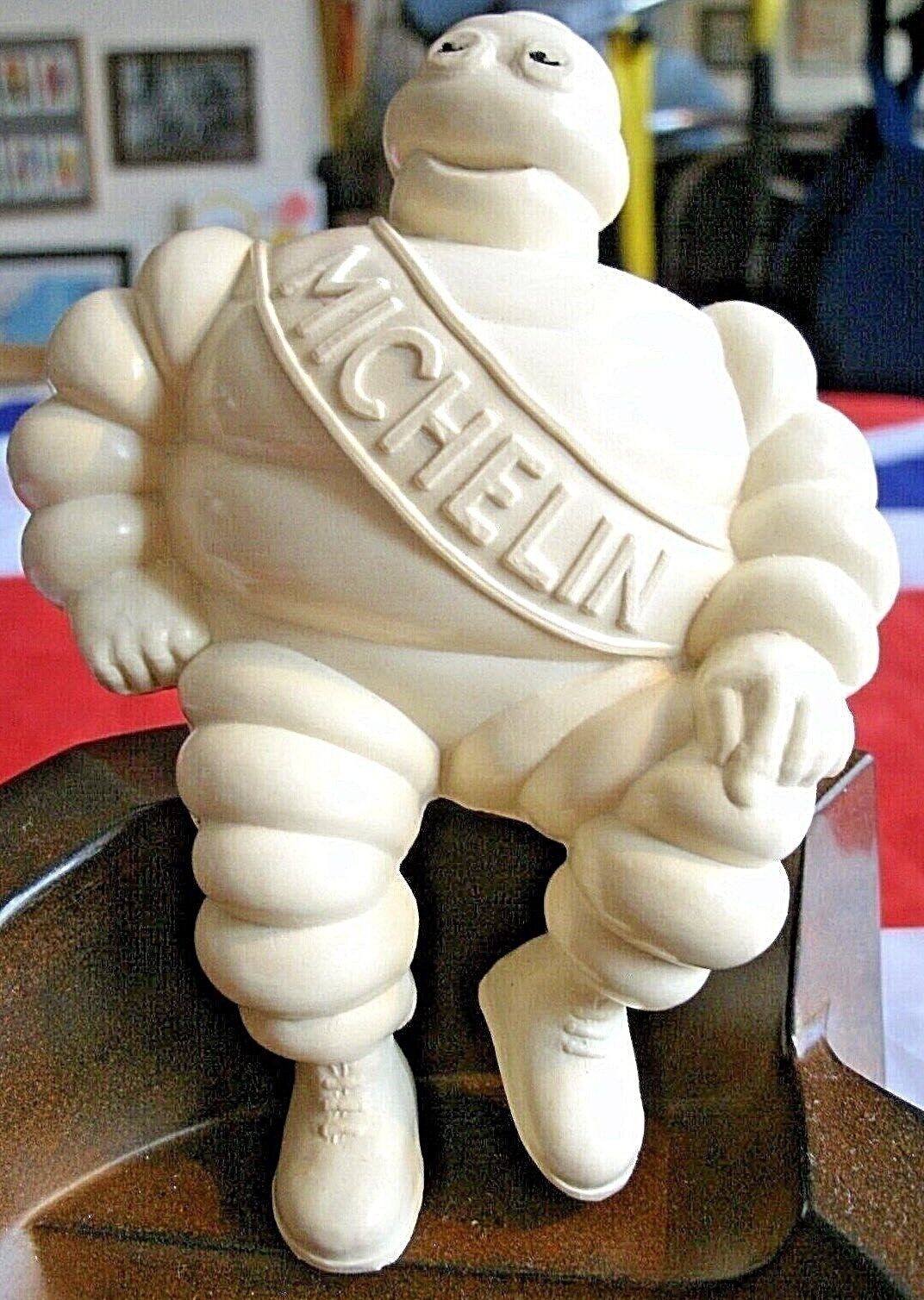 One Vintage Art Deco Bakerlite Michelin Man Ashtray Very Clean & Collectable