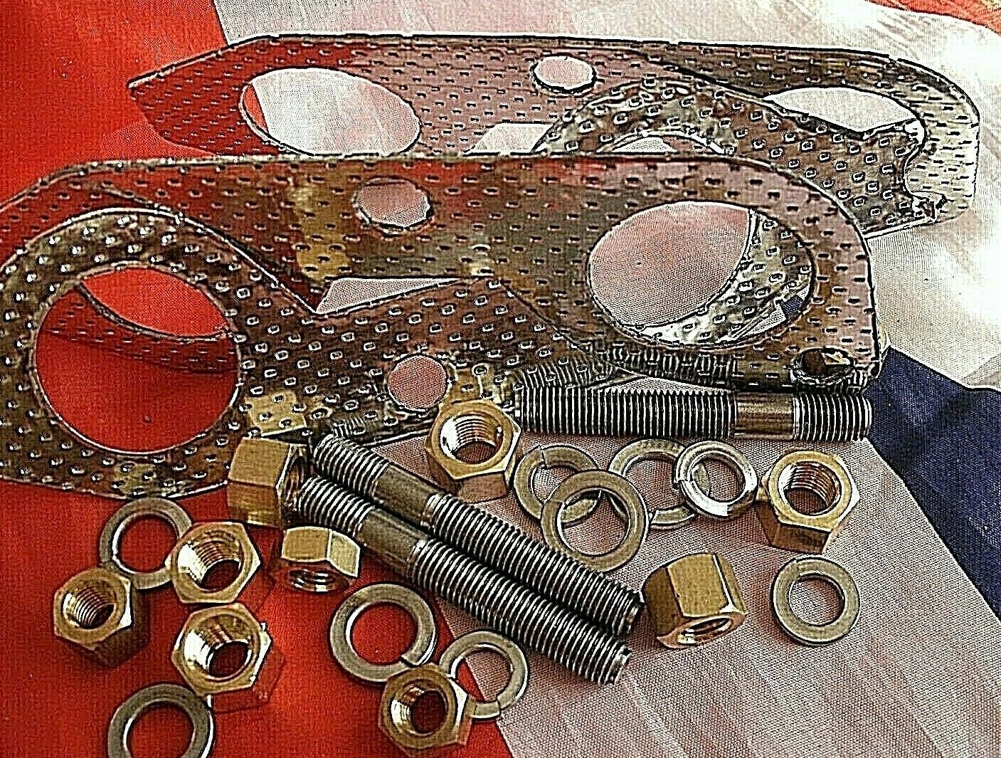 New Rover P4 95,100,110 1959-1965 Exhaust Manifold Fitting Kit Brass & Stainless