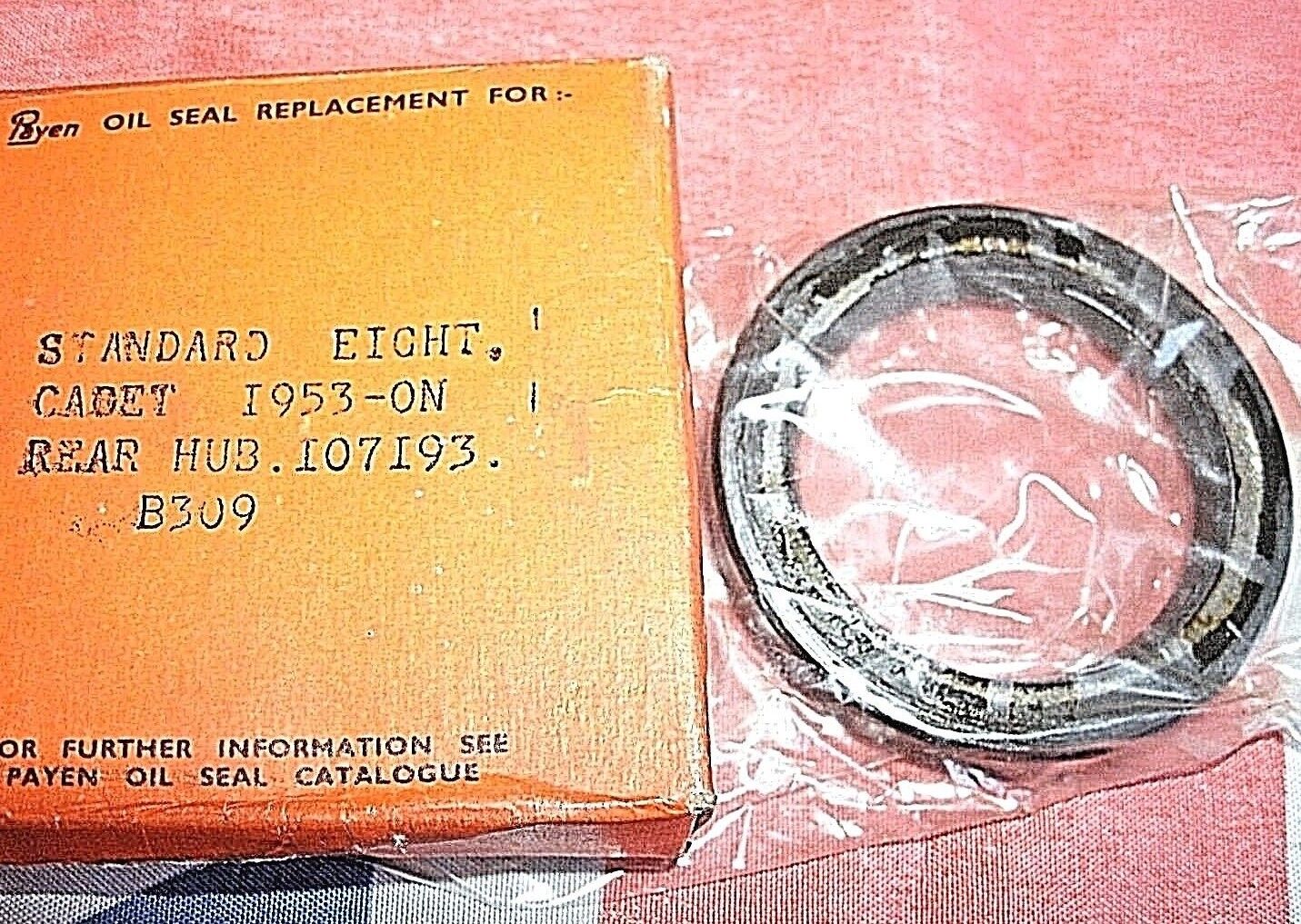 One NOS Payen Rear Hub Oil Seal B903 STANDARD EIGHT CABET 1953 On 107193 & 44015