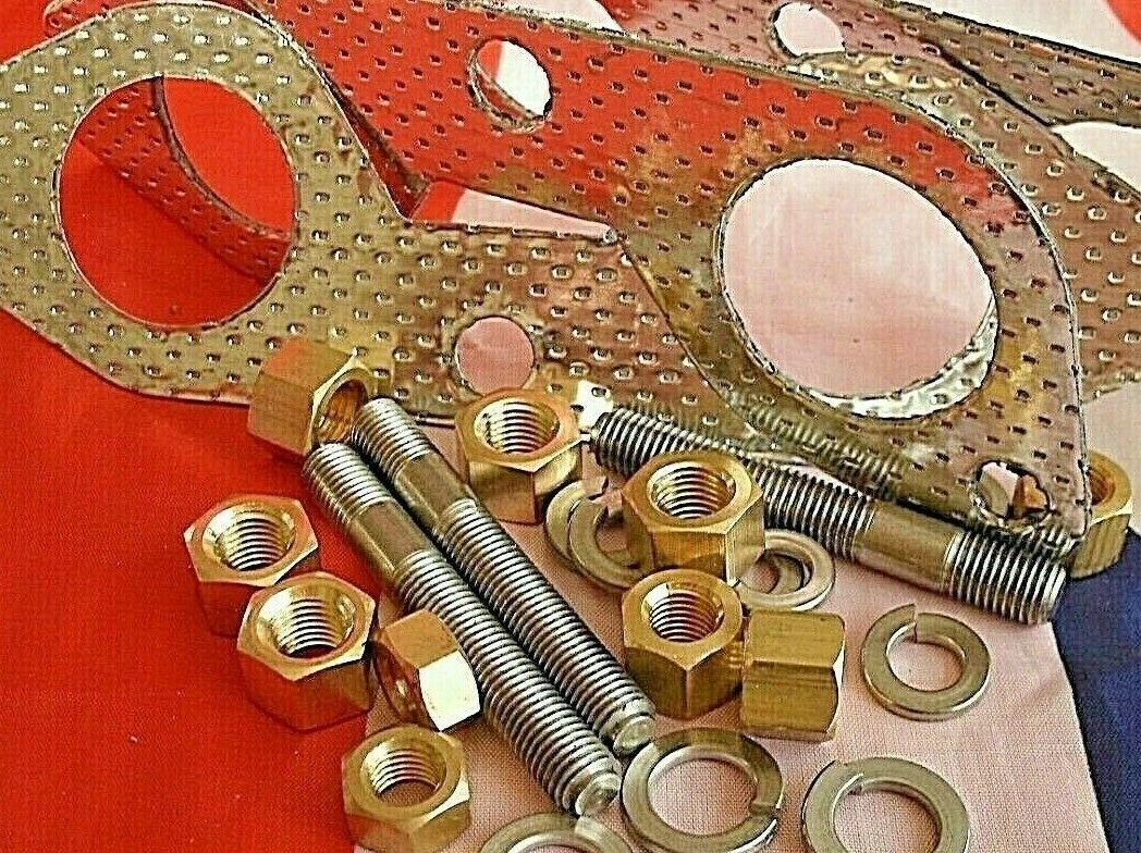 Land Rover 1.6 & 2.0 4 Cylinder Exhaust Manifold fitting kit Brass & Stainless