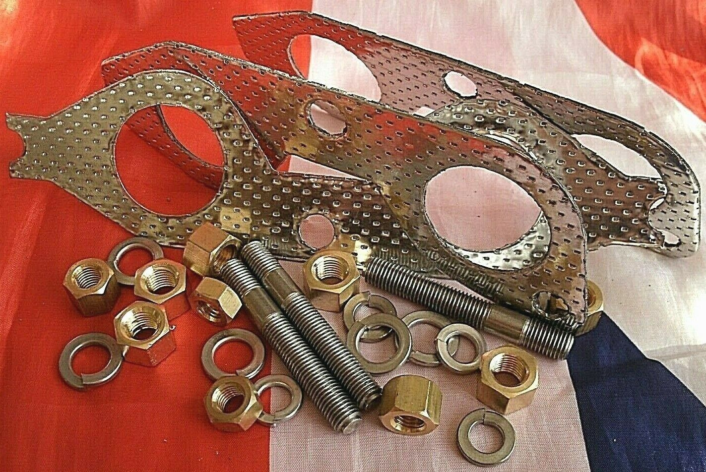 Land Rover 2.6 Petrol 6 Cylinder Exhaust Manifold Fitting Kit Brass & Stainless