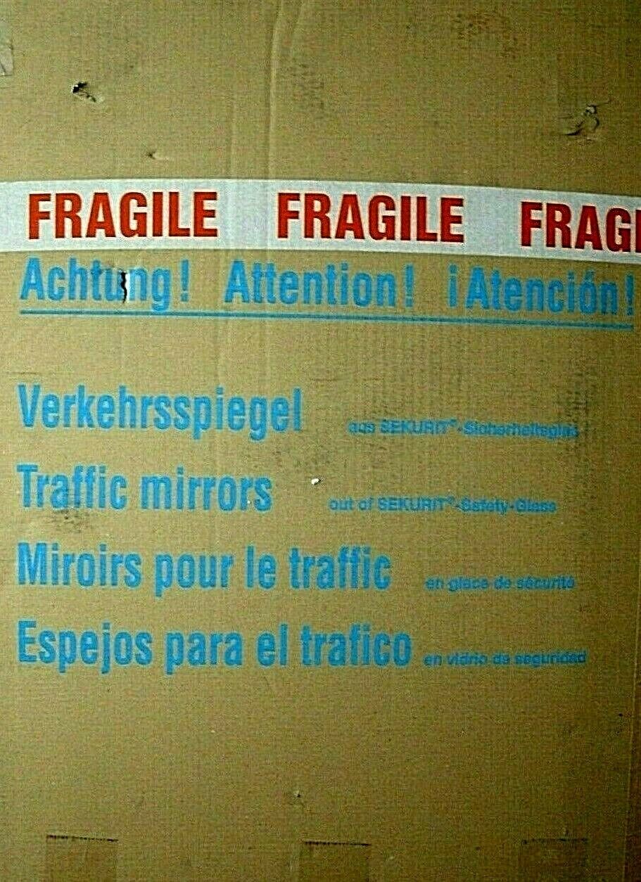 Moravia Sekurit Safely glass Traffic Mirror 600M x 800M With Red & White Border