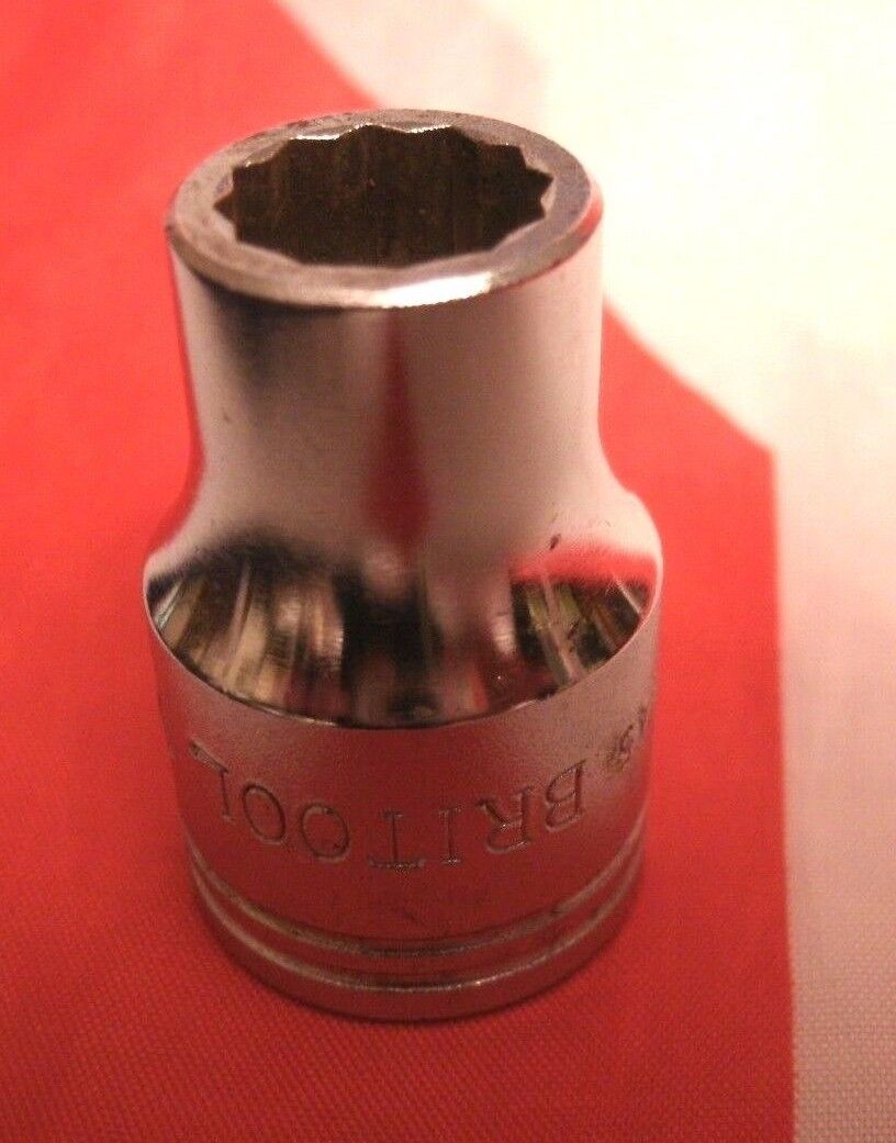 One New Old Stock 1/2 Drive Britool Socket 1/4 BS-3/16 W Classic Vintage Vectren