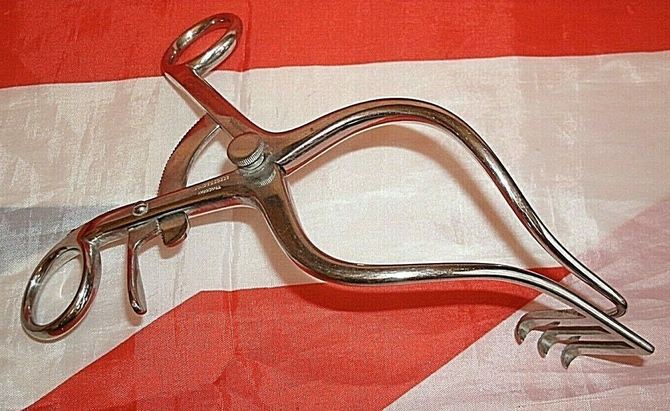 One Vintage Dental Examination Tool Stainless steel Complete Working 10/1973