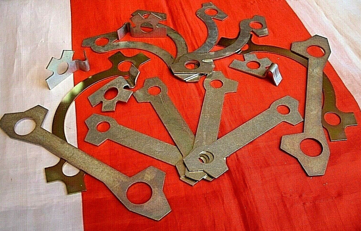 FORD LOTUS CORTINA MK 1 NEW SET OF FRONT SUSPENSION ENGINE MOUNT LOCK TABS KIT.