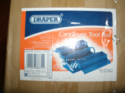 Draper cantilever toolbox 86672 4 opening trays brand new boxed never opened.