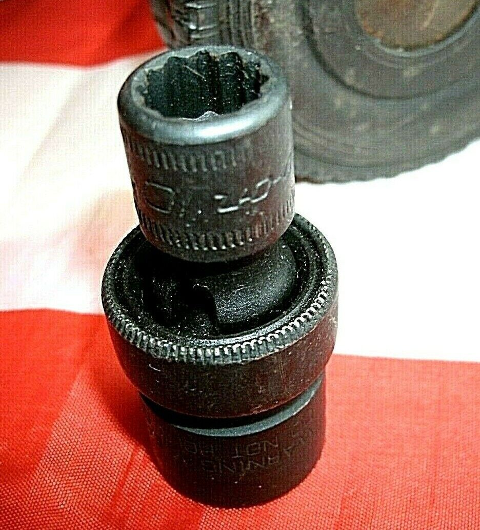 ONE NEW Snap On 3/8 10m Universal Swivel Black Industrial finish SOCKET IPDFM10