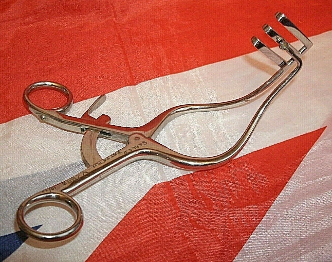 One Vintage Dental Examination Tool Stainless steel Complete Working 10/1973