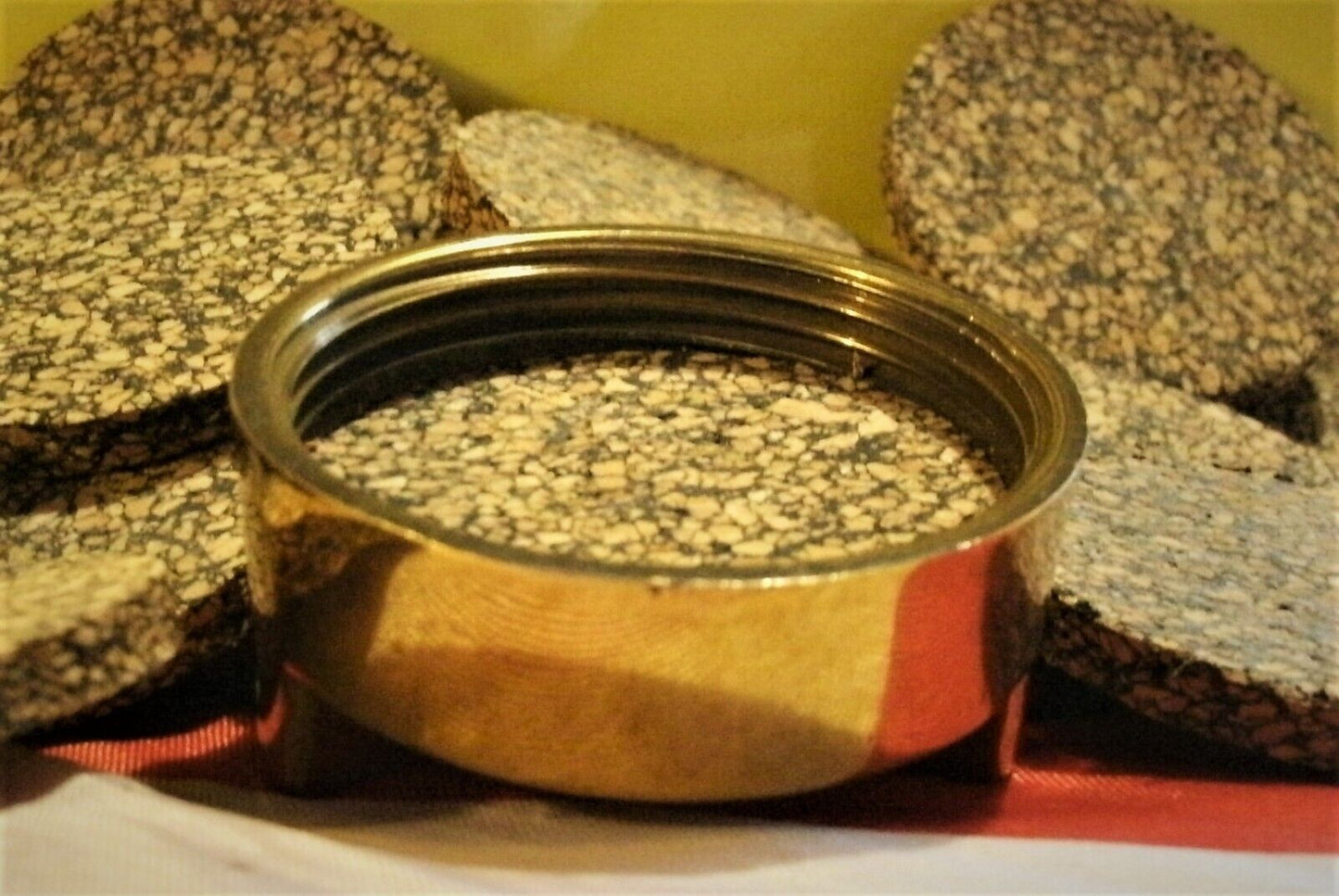 1 NEW 4 M THICK CORK SEAL FOR THE LIDS USED ON THE 2 GALLON VINTAGE PETROL CANS