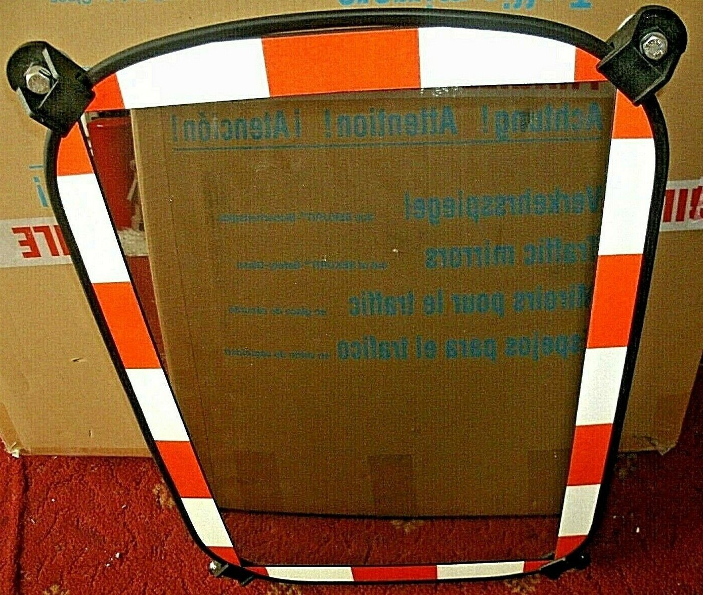 Moravia Sekurit Safely glass Traffic Mirror 600M x 800M With Red & White Border