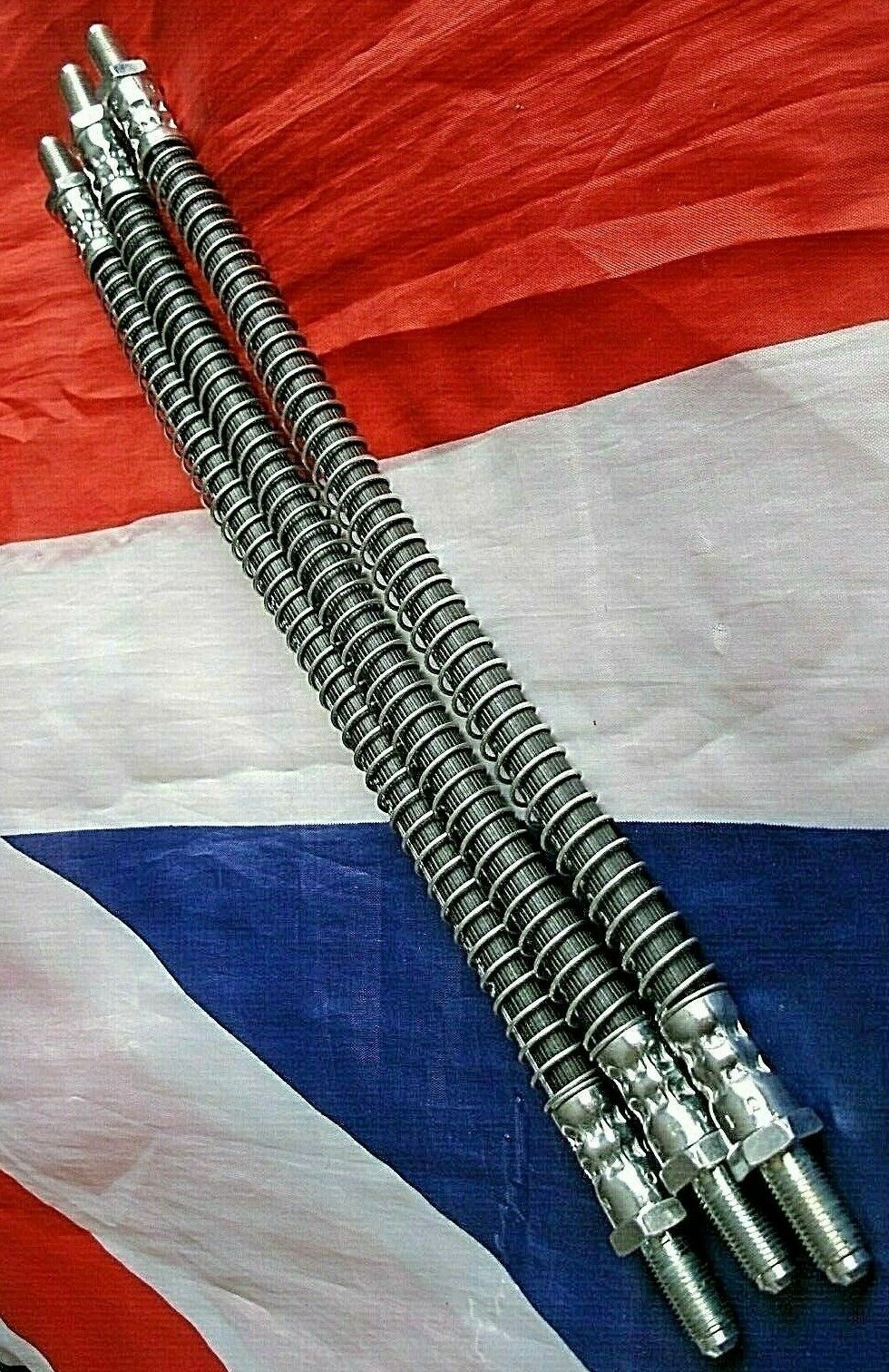 PANTHER KALLISTA GUARDED UPGRADE RUBBER BRAKE HOSE SET 0F 3 FRONT & REAR