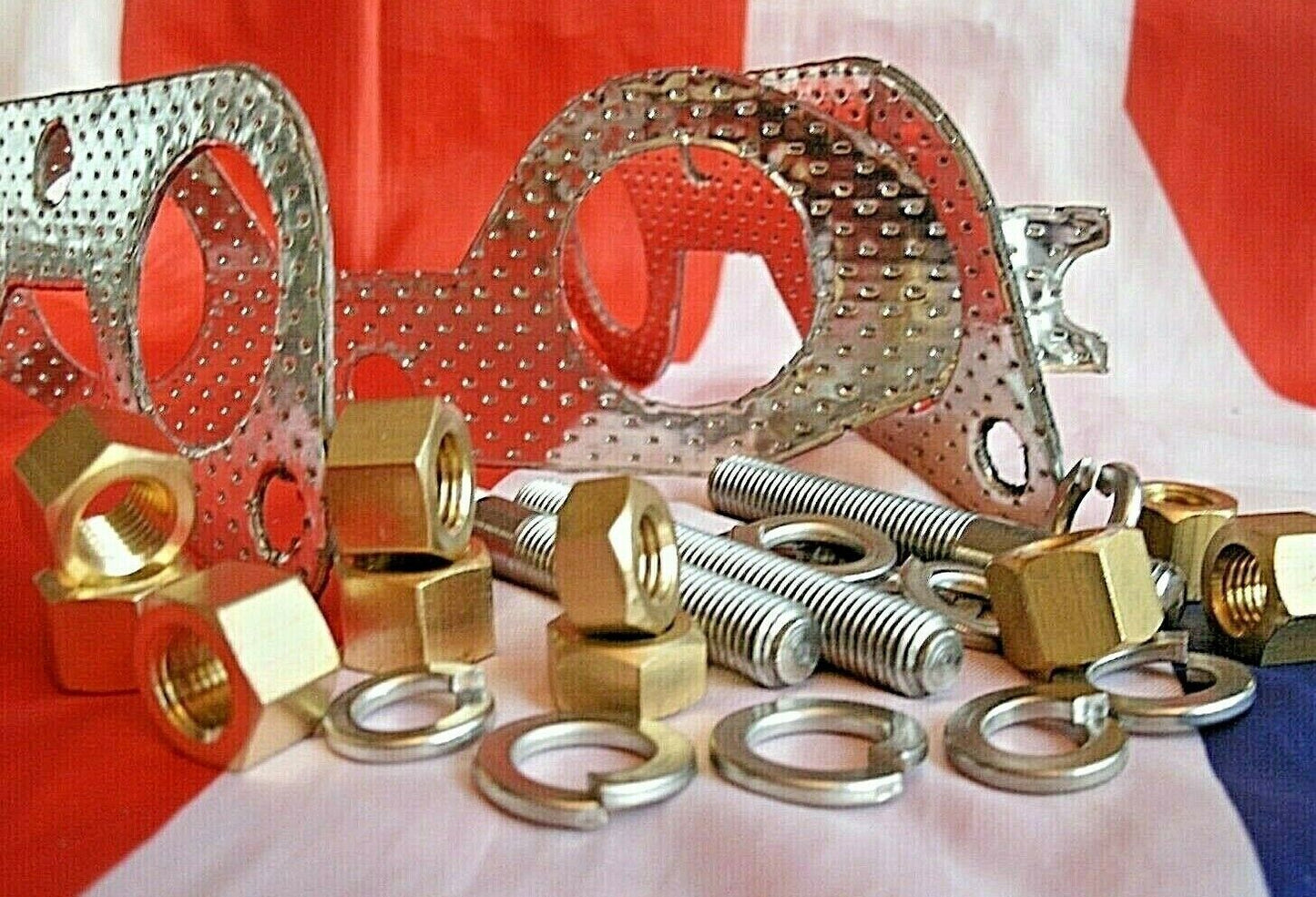 Land Rover 2.6 Petrol 6 Cylinder Exhaust Manifold Fitting Kit Brass & Stainless