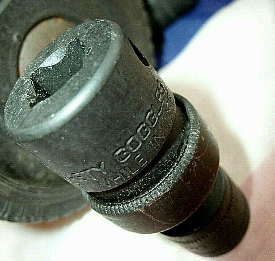 ONE NEW Snap On 3/8 10m Universal Swivel Black Industrial finish SOCKET IPDFM10