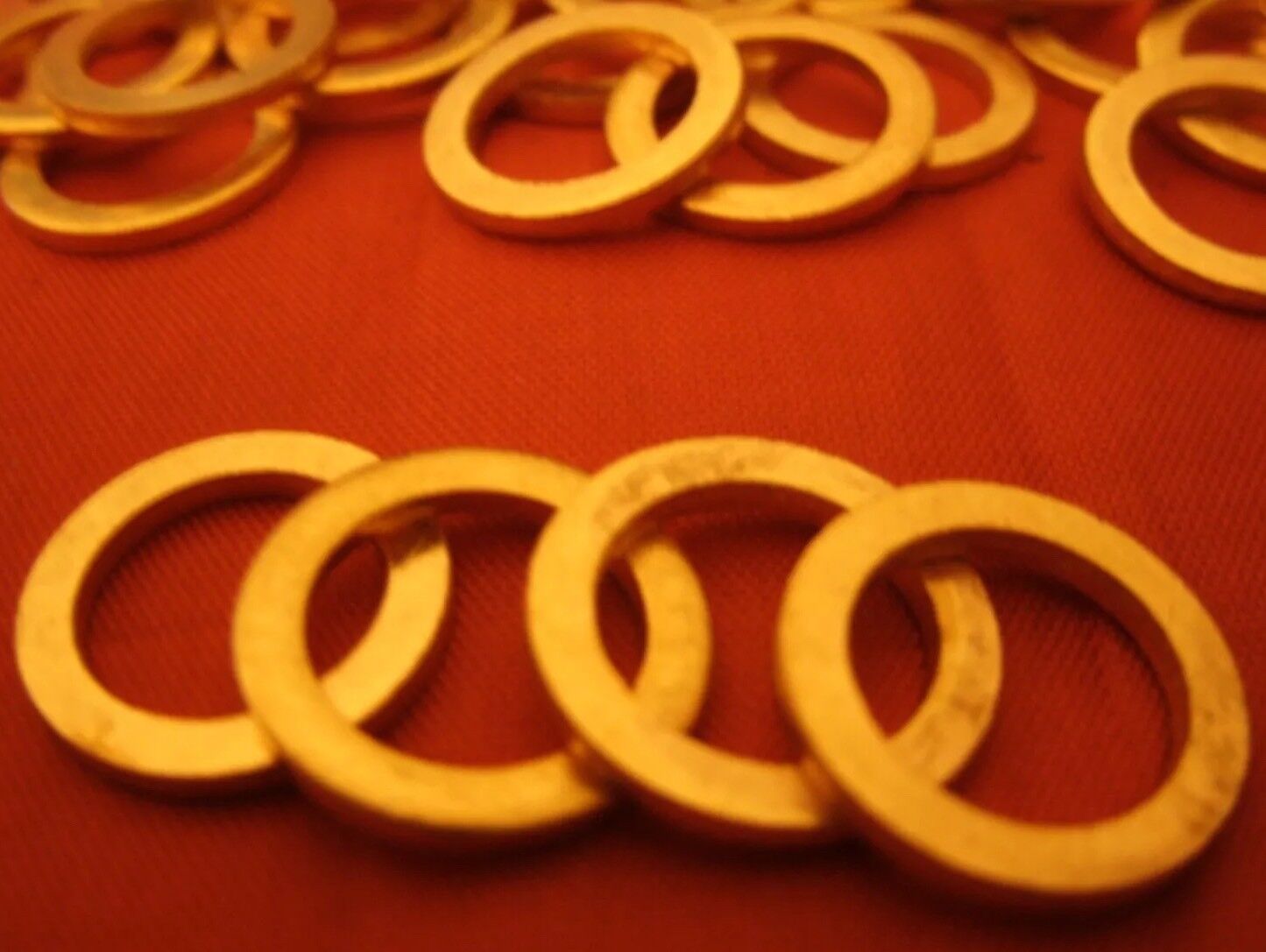 New 3/8" brake rubber flex hoses copper sealing washer ONE ONLY WASHERS