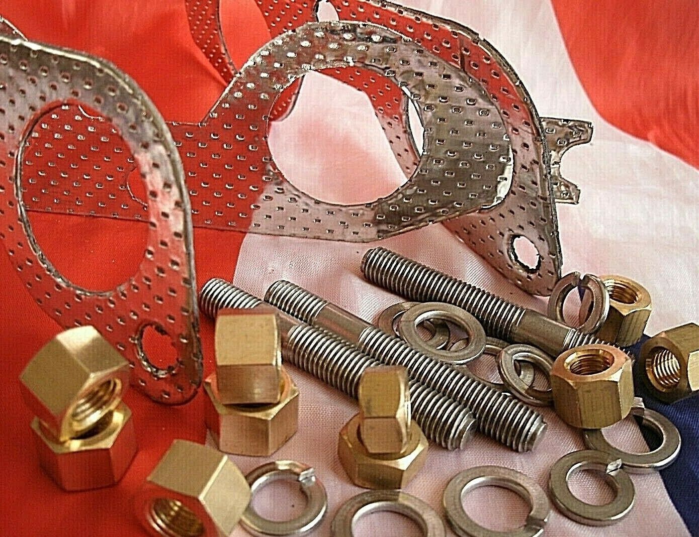 Land Rover 2.6 Petrol 6 Cylinder Exhaust Manifold Fitting Kit Brass & Stainless