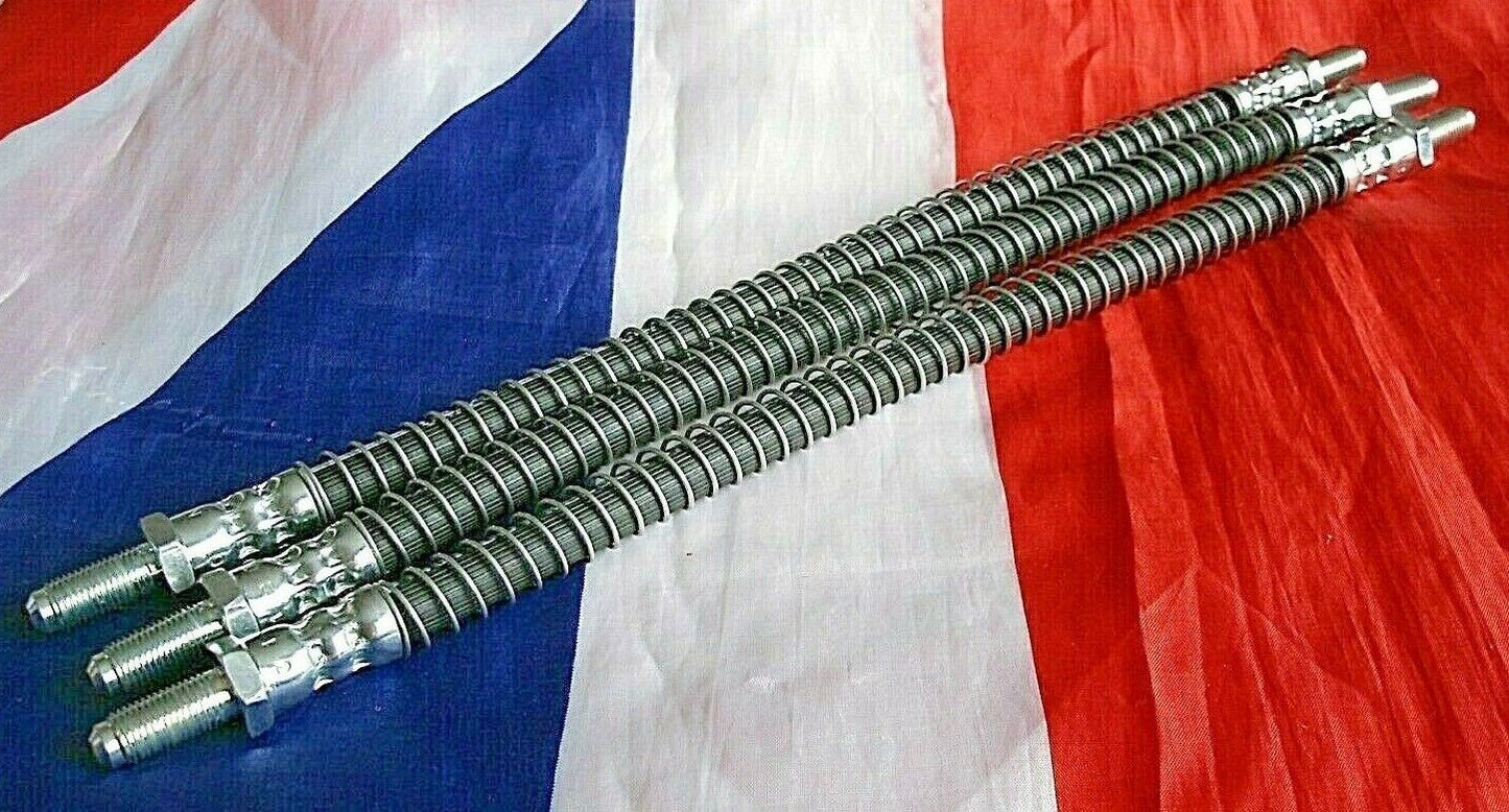 PANTHER KALLISTA GUARDED UPGRADE RUBBER BRAKE HOSE SET 0F 3 FRONT & REAR