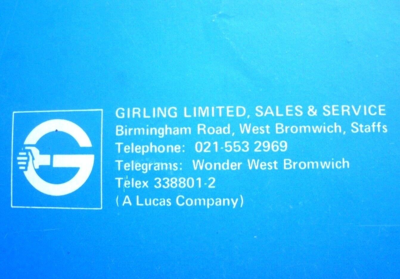 One Used G287 Girling Sales Service Reference Book Agricultural & Industrial