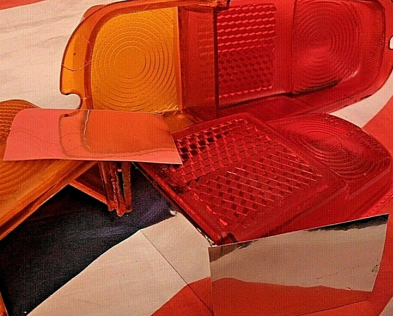 New Pair Rover P4 Rear Lamp Len Blank Reflector fits to stop & tail lamp