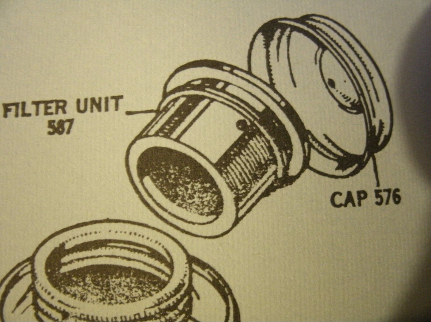 AUSTIN MORRIS TRIUMPH  NEW OLD STOCK STEEL BRAKE FLUID SUPPLY TANK FILTER.