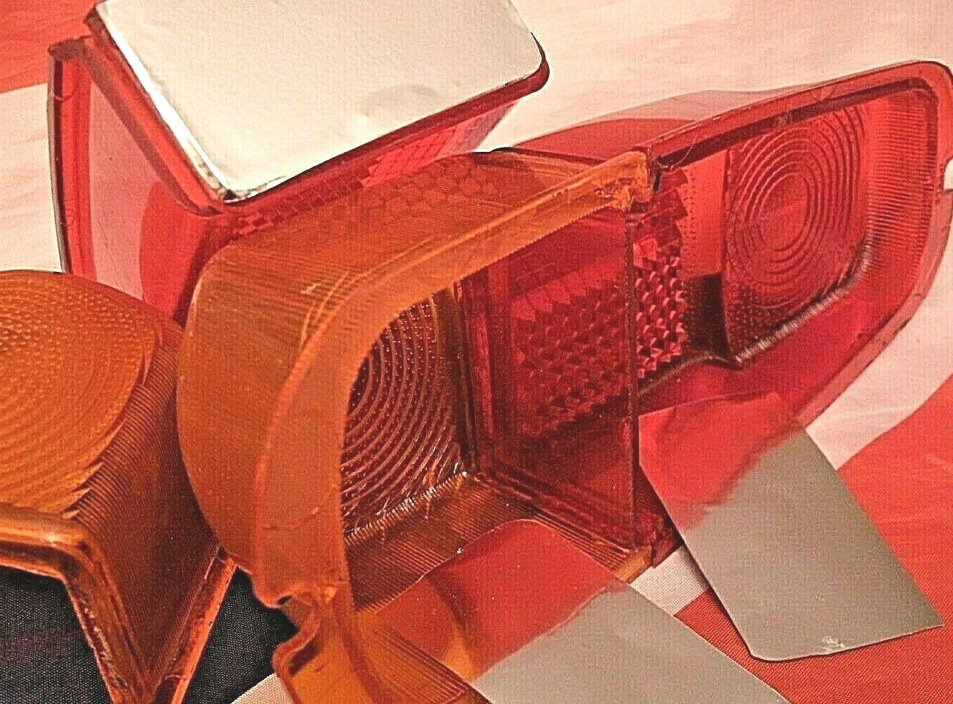 New Pair Rover P4 Rear Lamp Len Blank Reflector fits to stop & tail lamp