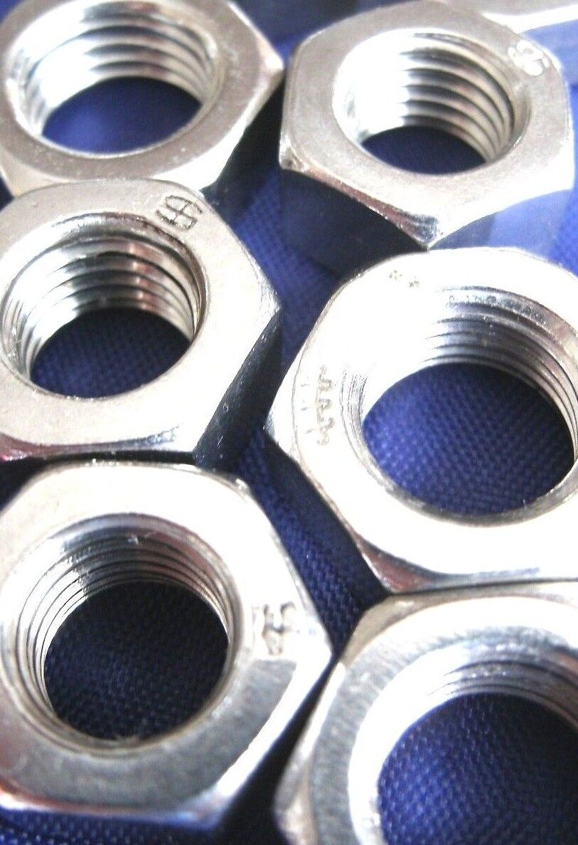 Pack Of 10 Stainless Steel SAE Full Nuts 3/8 x 24 UNF