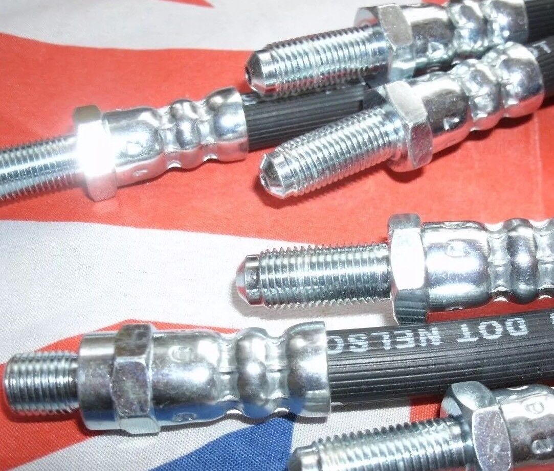 FORD ESCORT MK2 RUBBER BRAKE HOSE KIT MM KIT SET OF 3 FRONT/REAR TOTAL 3 HOSES