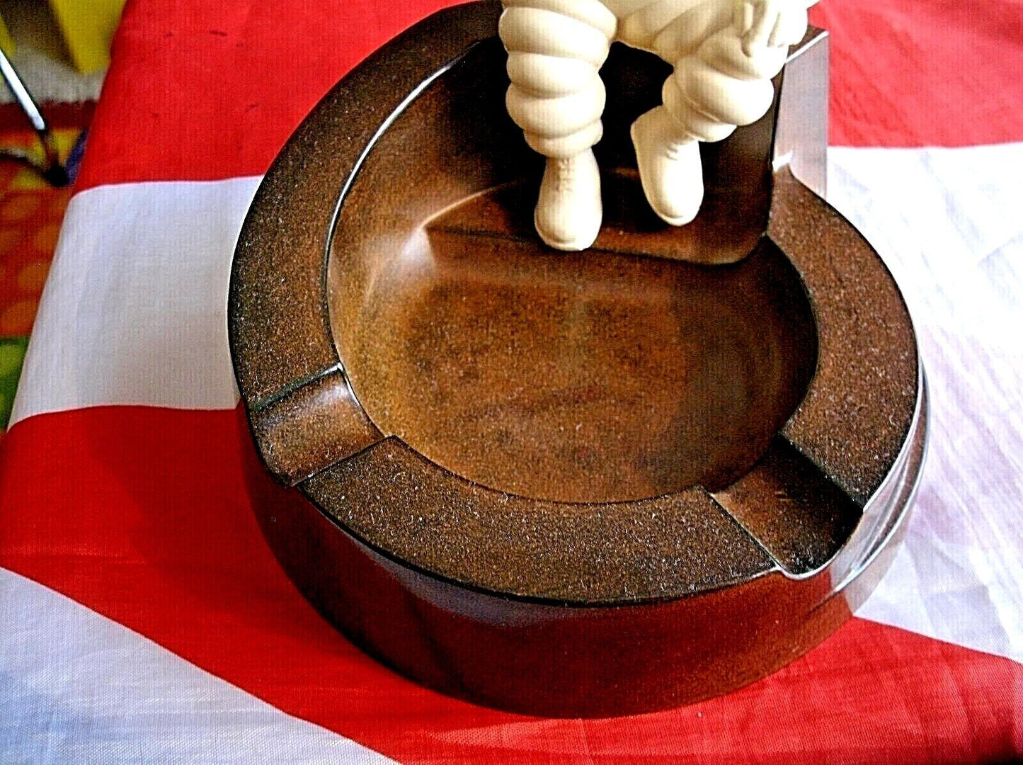 One Vintage Art Deco Bakerlite Michelin Man Ashtray Very Clean & Collectable