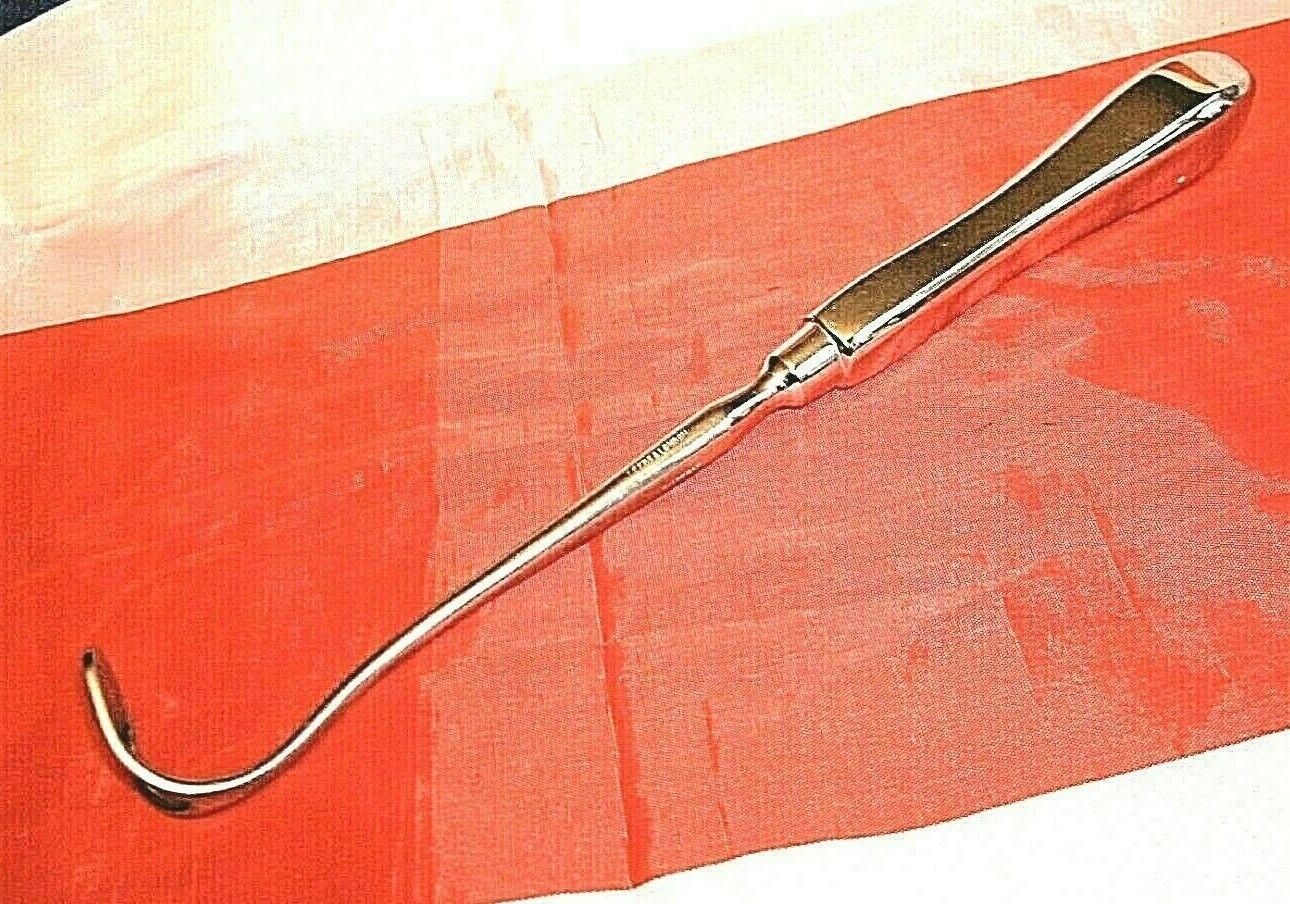 One Used Vintage Dental Examination Tool Stainless steel 9.1/4" long