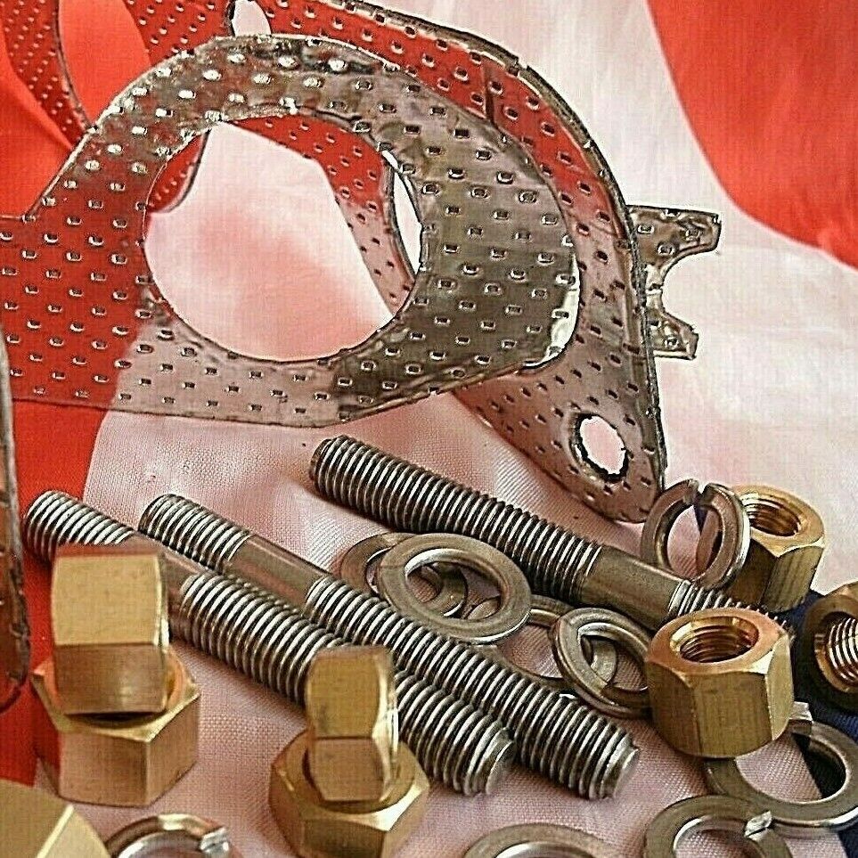 Land Rover 1.6 & 2.0 4 Cylinder Exhaust Manifold fitting kit Brass & Stainless
