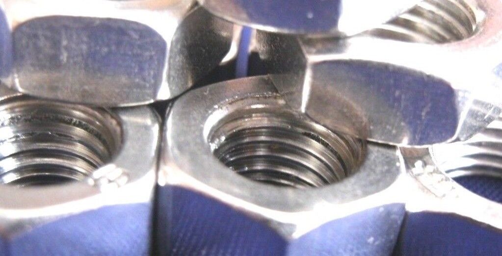 Pack Of 10 Stainless Steel SAE Full Nuts 1/4 x 28 UNF