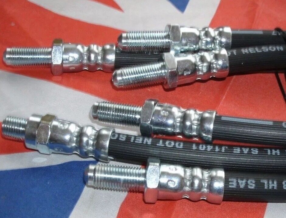 FORD ESCORT MK2 RUBBER BRAKE HOSE KIT MM KIT SET OF 3 FRONT/REAR TOTAL 3 HOSES
