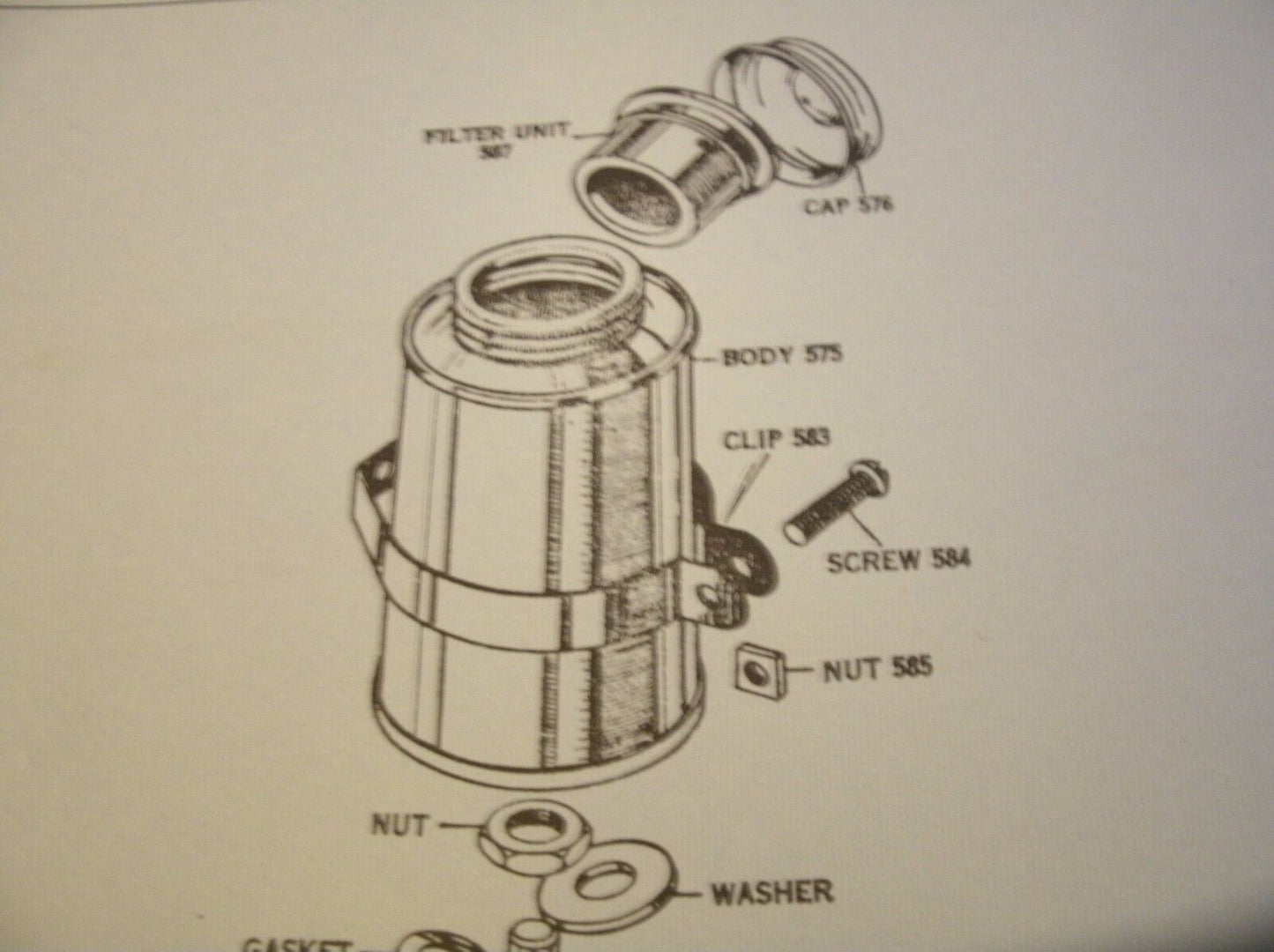 AUSTIN MORRIS TRIUMPH  NEW OLD STOCK STEEL BRAKE FLUID SUPPLY TANK FILTER.
