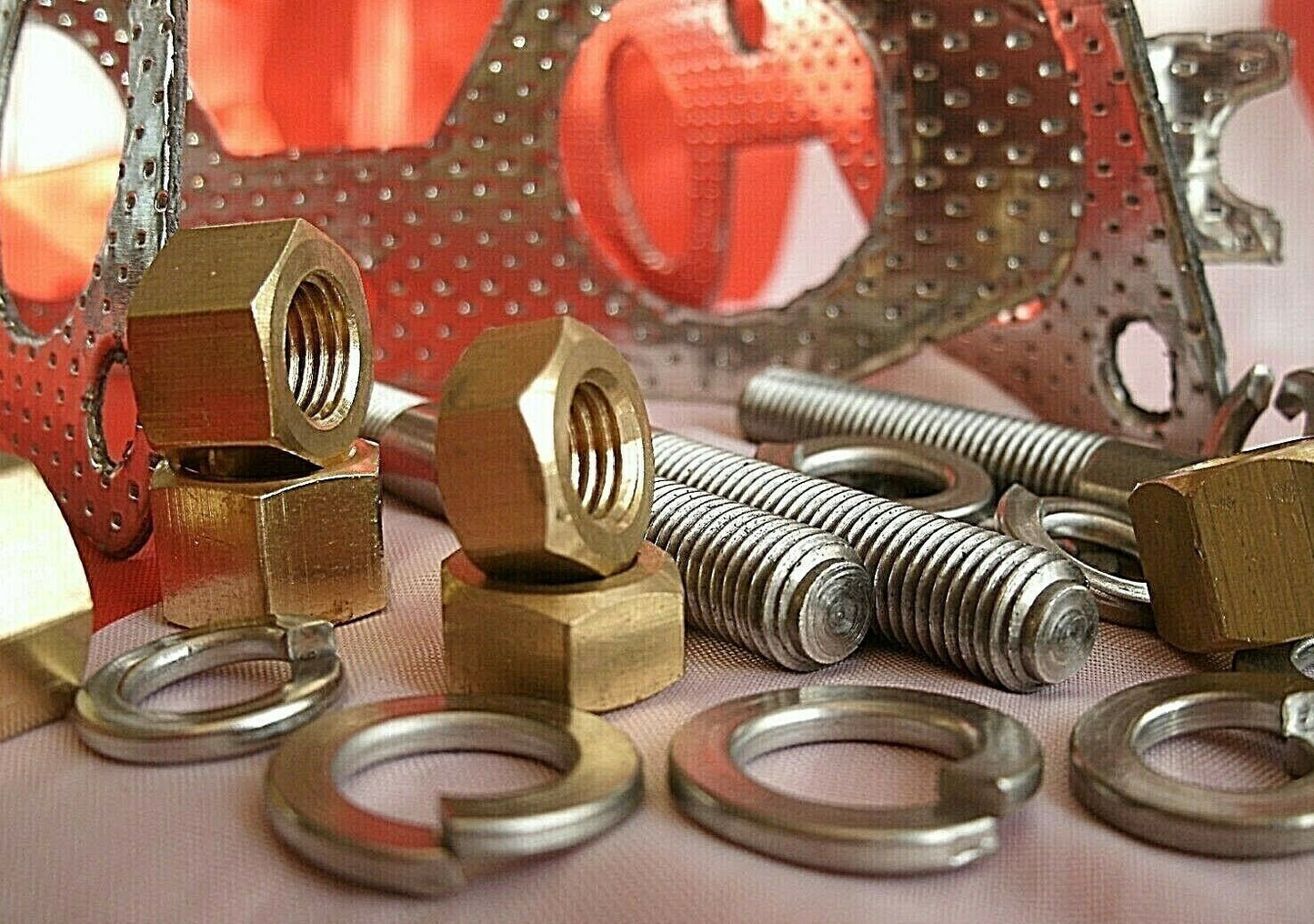 New Rover P4 95,100,110 1959-1965 Exhaust Manifold Fitting Kit Brass & Stainless