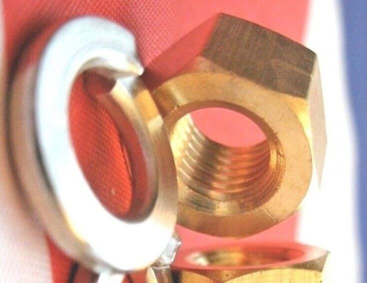NEW ROVER P5 1958 67 3 Litre All  BRASS EXHAUST MANIFOLD NUT WASHER PAIR 2 ITEMs