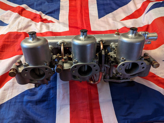 Jaguar 420G & MK10 4.2 Intake Manifold With Triple HD8 Carburetors