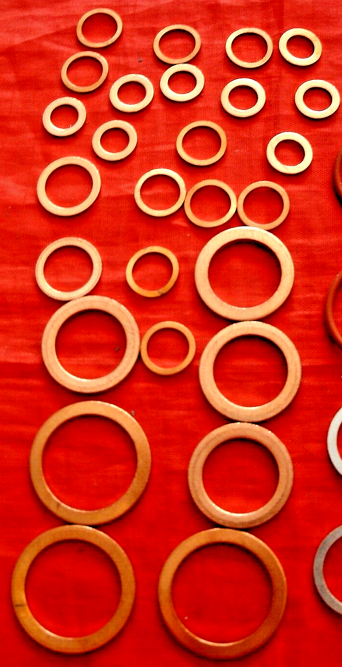 Set Of Sealing Washers Copper Rubber & Aluminum Land Rover VM Diesel 2.4 & 2.5