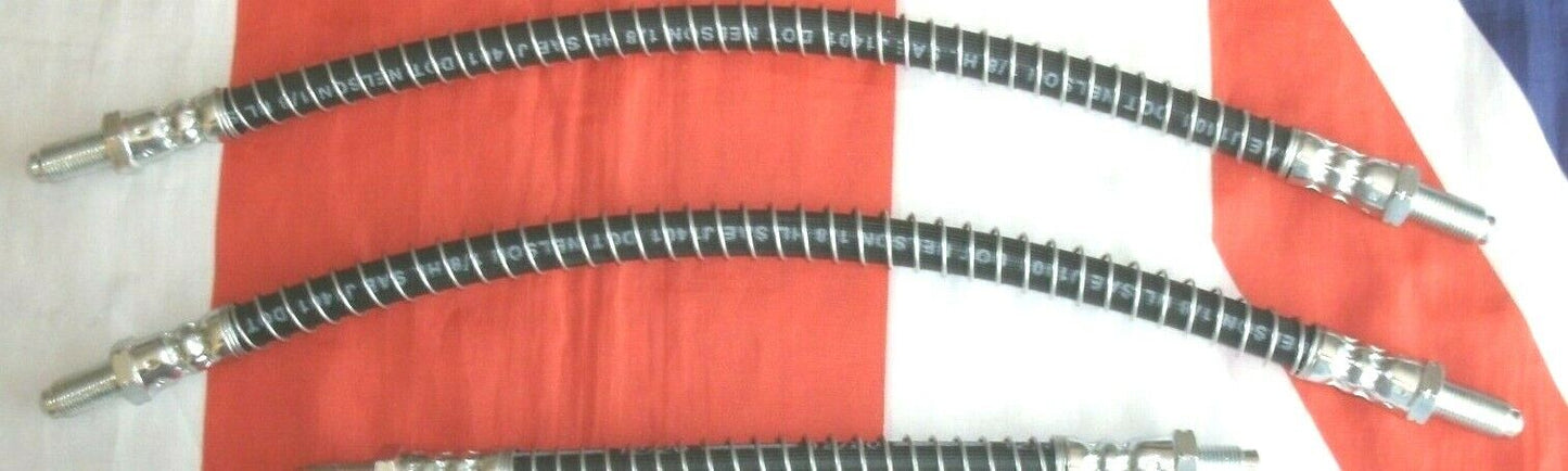 1 Pair Of Aston Martin AMV8 Volante Vantage Armoured Front Brake Hoses 1971-ON