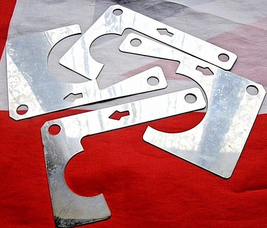 One New Set 4 Rover P6 V8 Front Brake Caliper Anti Rattle Shims Stainless Steel