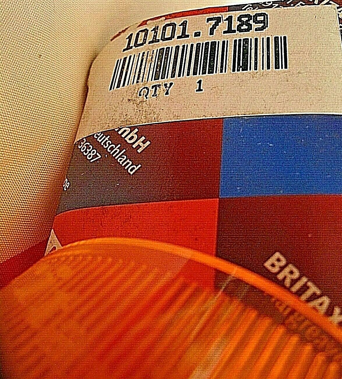 NOS One Britax Amber Light Lens 6220 Box 10101.7189 New Old Stock. 3"x 1,3/8"