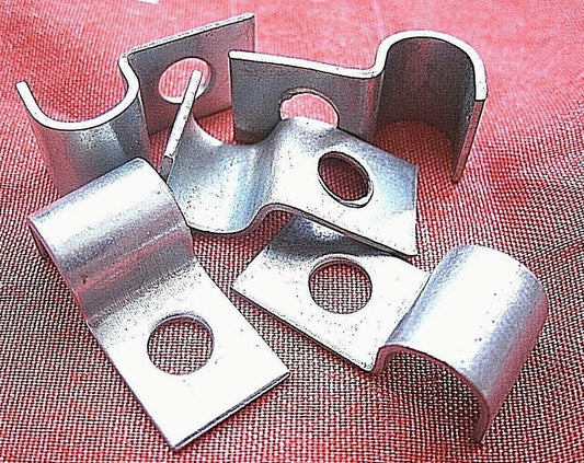 1 Set OF 10 3/16" Saddle Clips for fixing Metal Brake pipes to body or Chassis