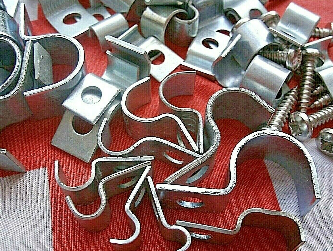 6 New 3/16 Twin Metal Brake Pipe Fitting Clips Clamps Steel With Plated finish