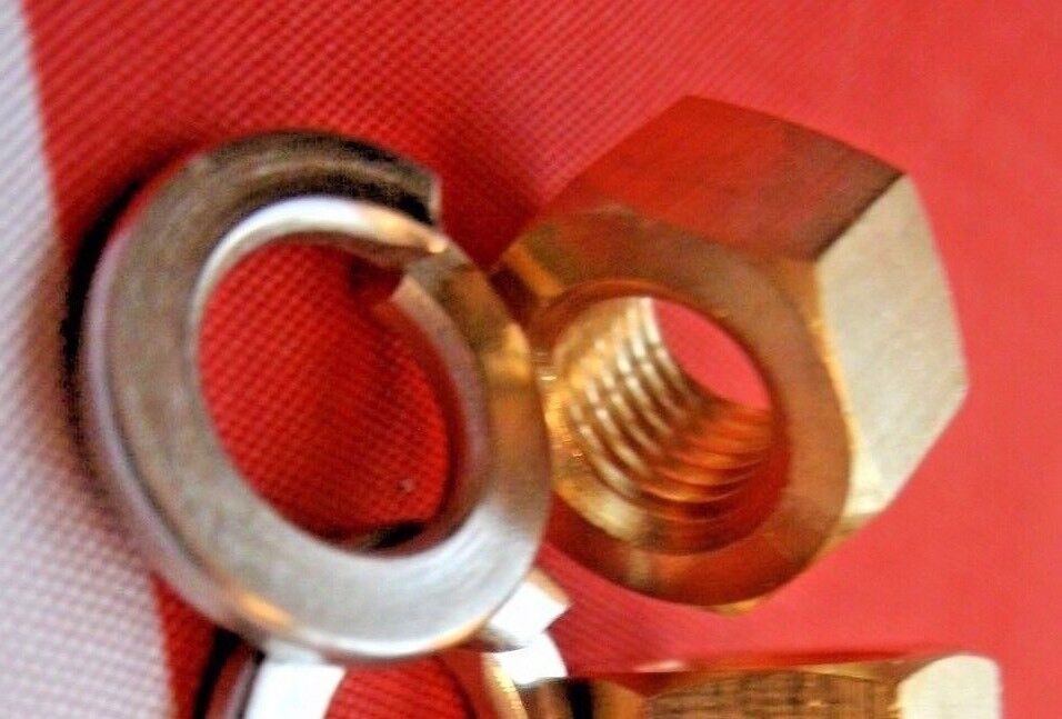 NEW ROVER P4 95 100 & 110 1959 to 64 BRASS EXHAUST MANIFOLD NUT & WASHER PAIR 2