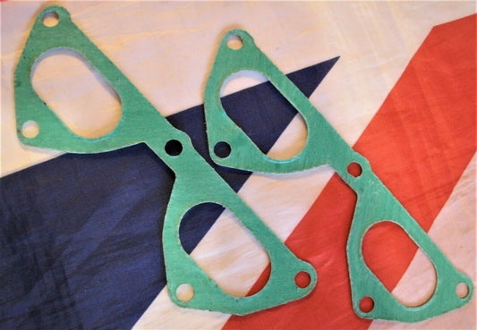 1 PAIR FORD ESCORT MK2 BDA RS 1800 UPRATED BIG BORE 1mm INLET MANIFOLD GASKETS.