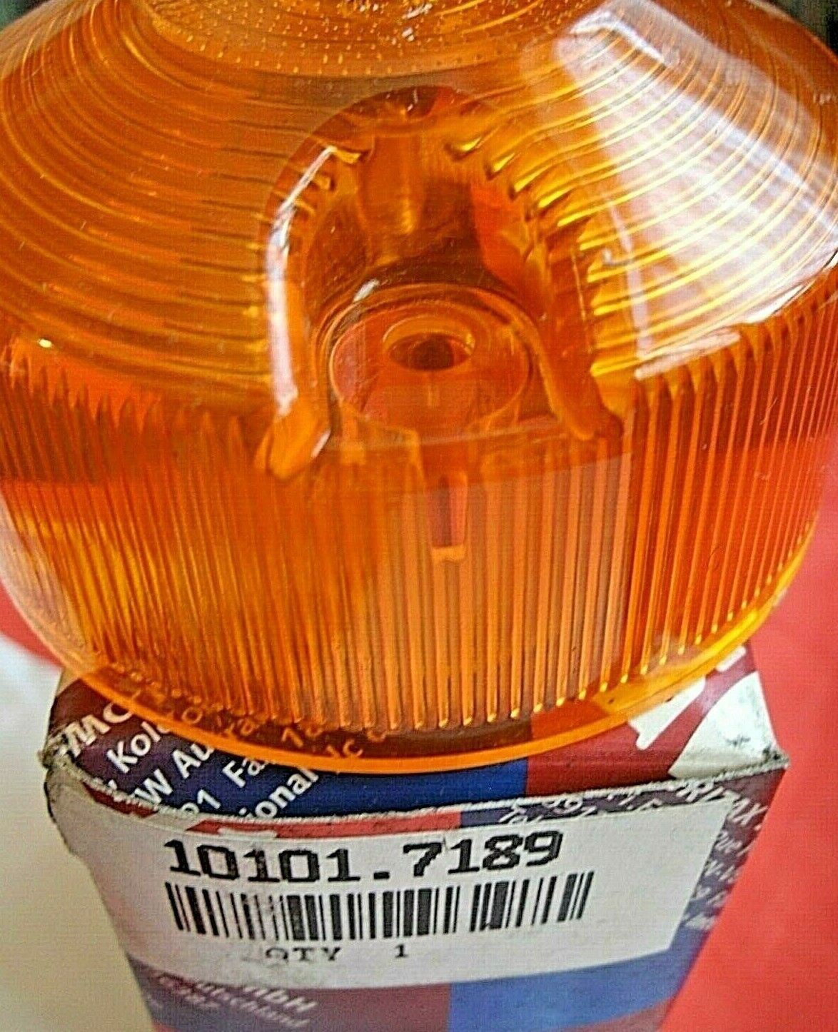 NOS One Britax Amber Light Lens 6220 Box 10101.7189 New Old Stock. 3"x 1,3/8"