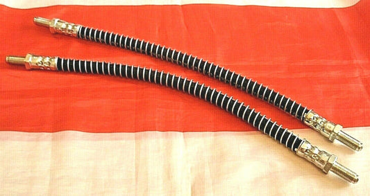 FORD MK 1 CAPRI ONE PAIR GUARDED UPGRADE RUBBER BRAKE HOSE SET 2 FRONT ONLY