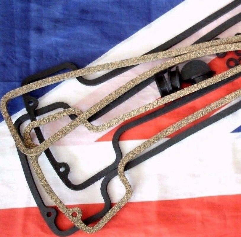 TRIUMPH 1850 DOLOMITE NEW RUBBER ROCKER COVER GASKET With HALF MOON END SEALS