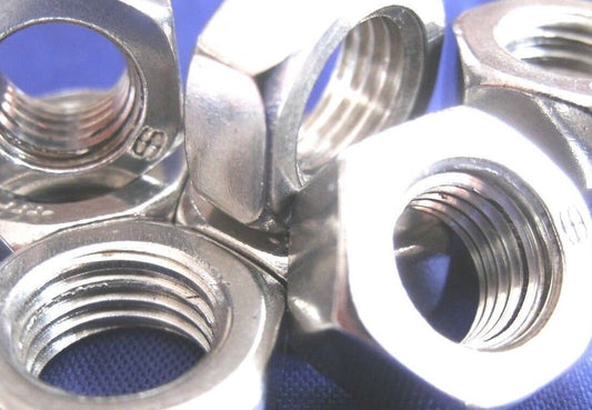 Pack Of 10 Stainless Steel SAE Full Nuts 3/8 x 24 UNF